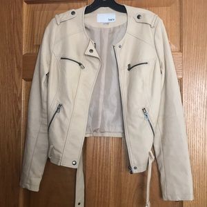 Faux leather moto jacket
